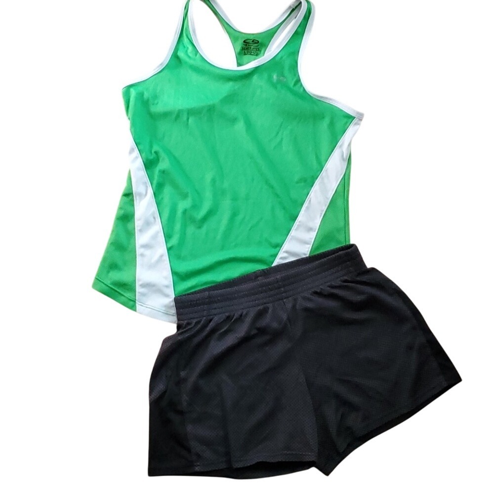 C9 Champion Girls Size 10-12 Green and Black Athletic Outfit